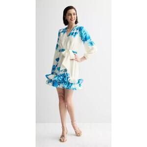 Taylor Ruffle Hem Fit and Flare Mini Dress size 14 NWT